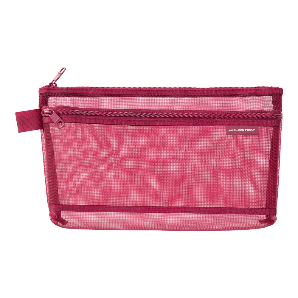 MIDORI Mesh Pen Pouch LE Wine Red