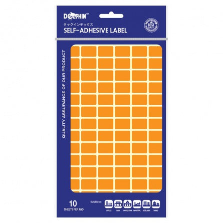 DOLPHIN S.Adhesive Label DOL-SA1319C Assorted Dark Orange