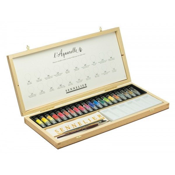 SENNELIER L'Aquarelle Wooden Watercolour Box 20x10ml