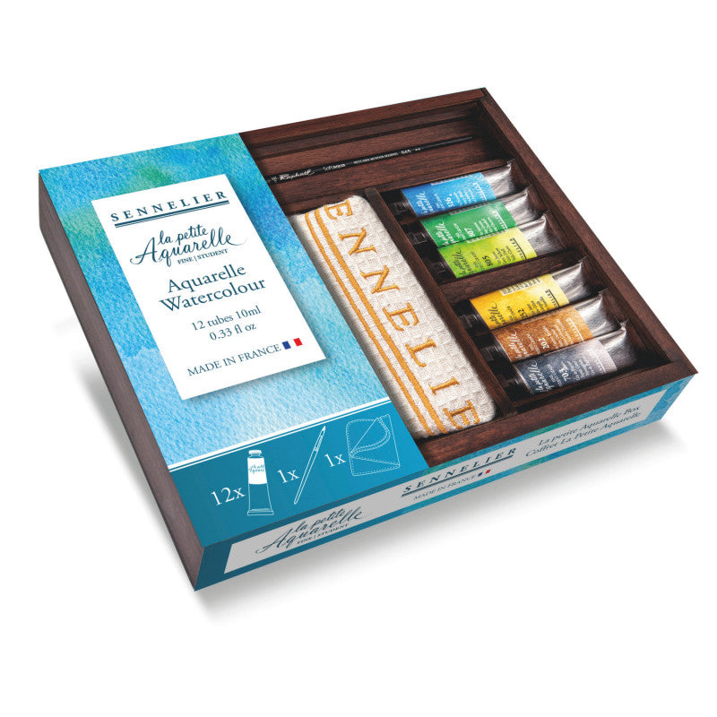 SENNELIER La Petit Aquarelle Wooden Box 12x10ml+1B