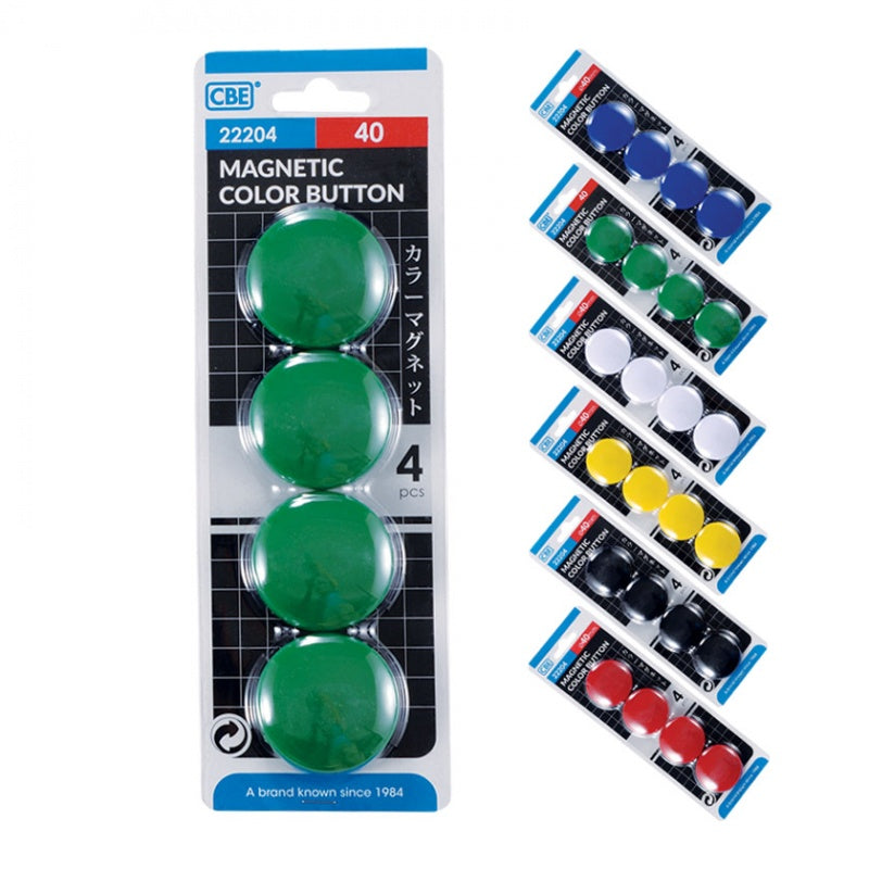 CBE Magnet Button 22204 40mm 4s White