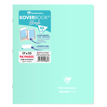 CLAIREFONTAINE Koverbook Blush Stapled 17x22cm Ruled Mint Default Title
