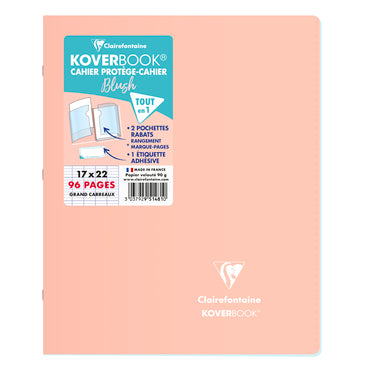 CLAIREFONTAINE Koverbook Blush Stapled 17x22cm Seyes Coral Default Title