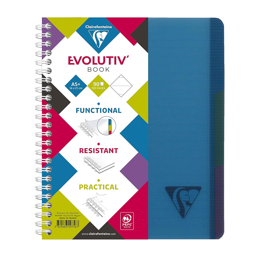 CLAIREFONTAINE Linicolor Intensive Subject Notebook A5+ 90s Blue