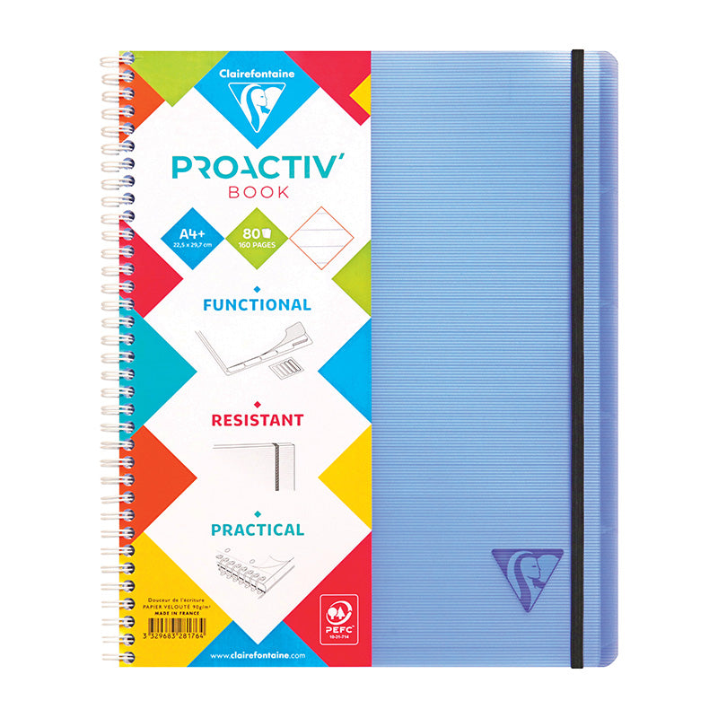 CLAIREFONTAINE Linicolor Fresh Proactiv' Book A4+ 80s L+M Blue Default Title