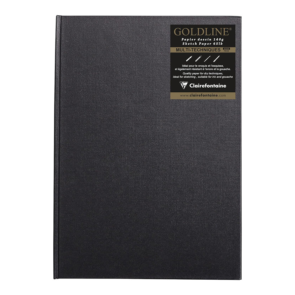 CLAIREFONTAINE Goldline Casebound Pad A4 Portrait 140g White