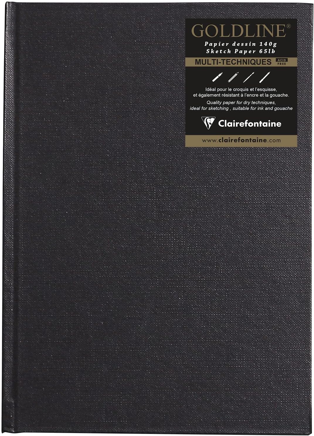 CF Goldline Casebound Pad A5 Portrait 140g White Default Title