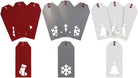 CLAIREFONTAINE Luxury Gift Tags 12s Red/Silver