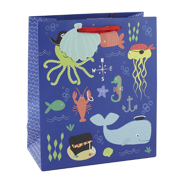 CLAIREFONTAINE Gift Bag M 21.5x10.2x25.3cm Sea Life Default Title