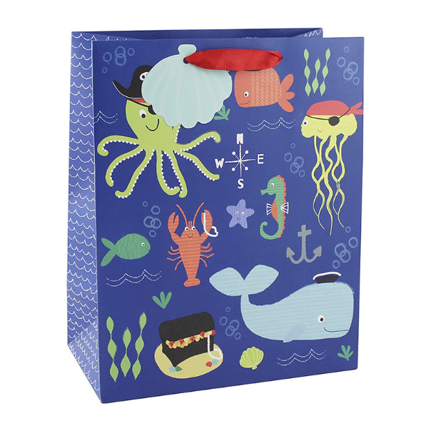 CLAIREFONTAINE Gift Bag L 26.5x14x33cm Sea Life Default Title