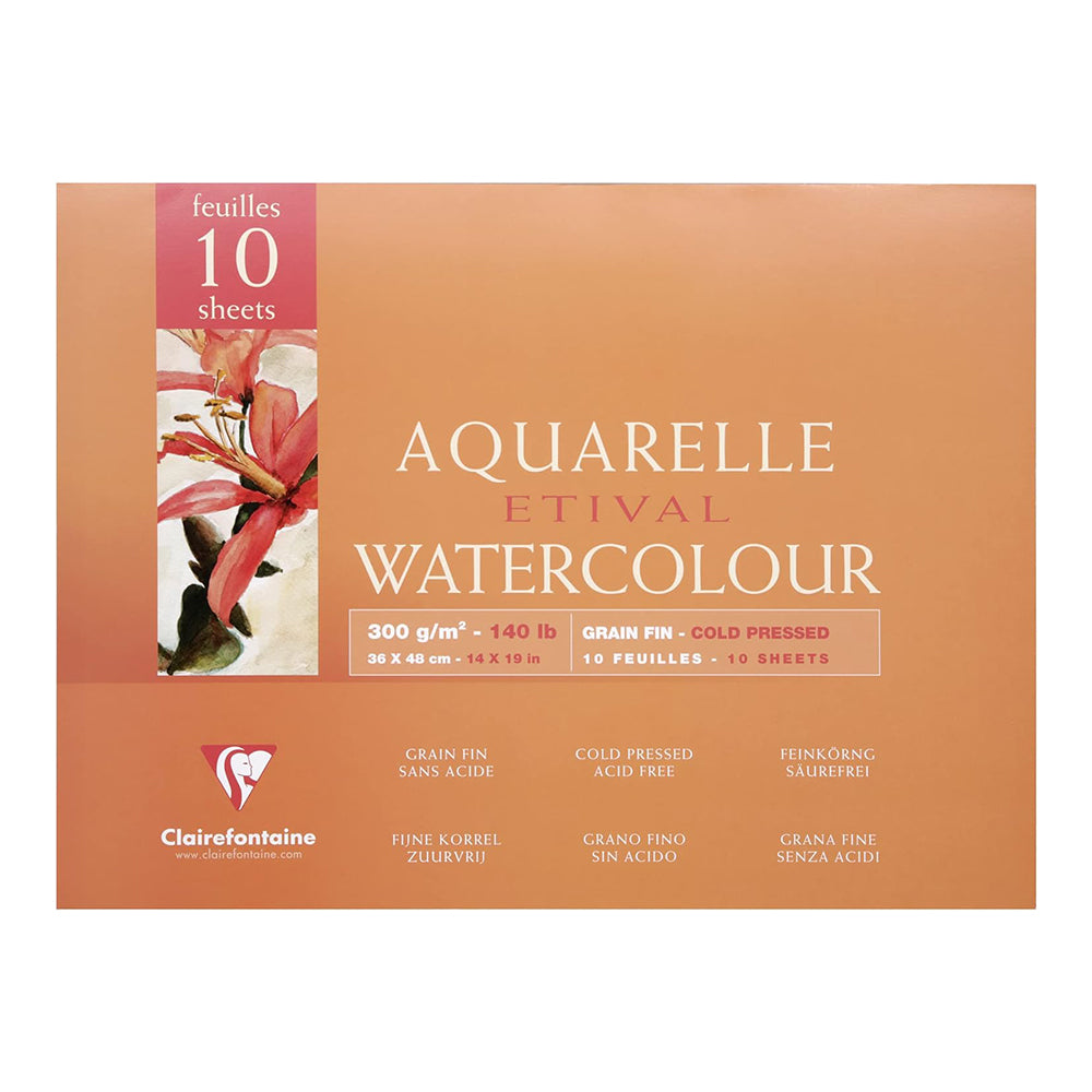 CLAIREFONTAINE Etival 4 Sides Cold Pressed 300g 36x48cm 10s