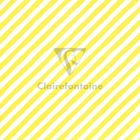 CLAIREFONTAINE Tiny Rolls Excellia 80g 0.35x5M Yellow Stripe Default Title