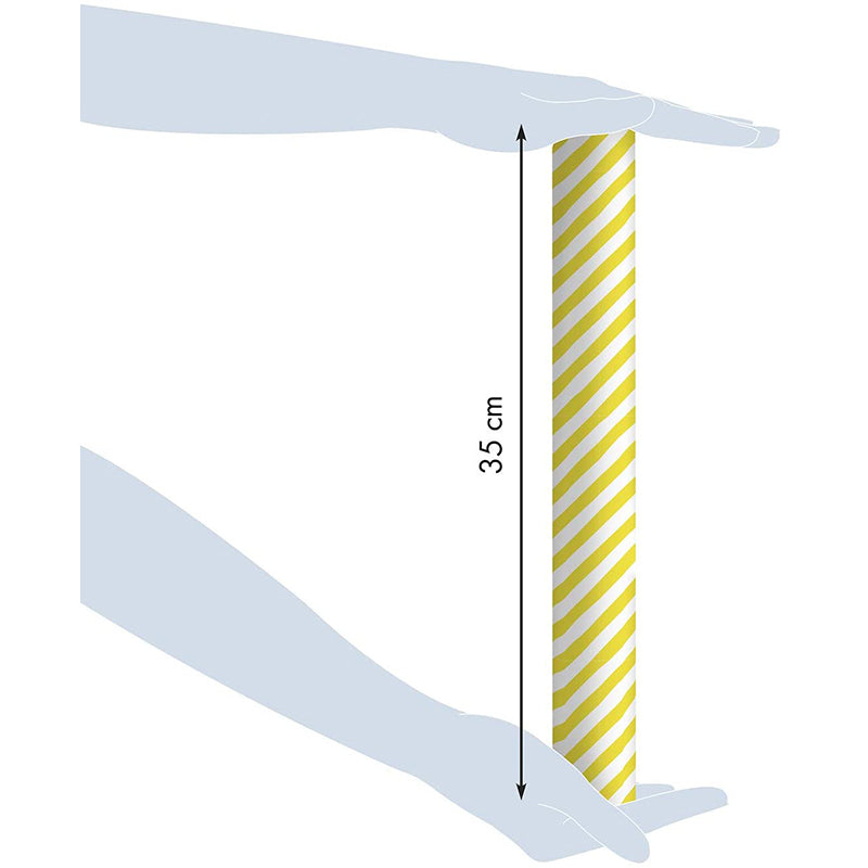 CLAIREFONTAINE Tiny Rolls Excellia 80g 0.35x5M Yellow Stripe Default Title