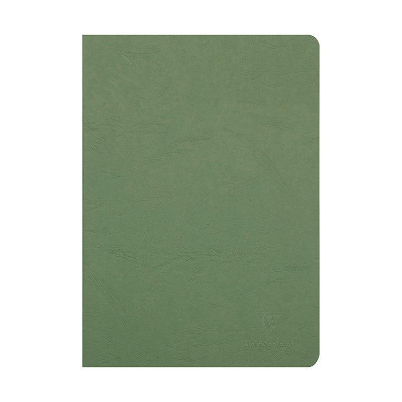 CLAIREFONTAINE Age Bag Stapled Notebook A4 48s Plain Green Default Title