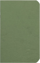 CLAIREFONTAINE Age Bag Stapled Notebook A6 48s Lined Green