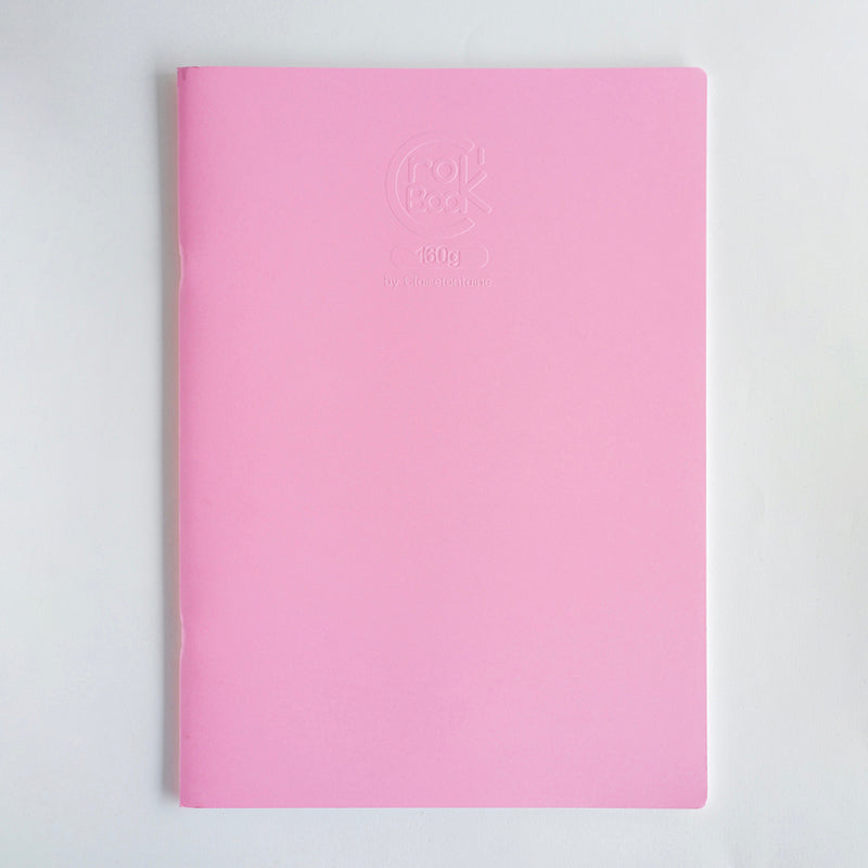 CLAIREFONTAINE Crok'Book Stapled A3 160gsm-Pale Pink Default Title