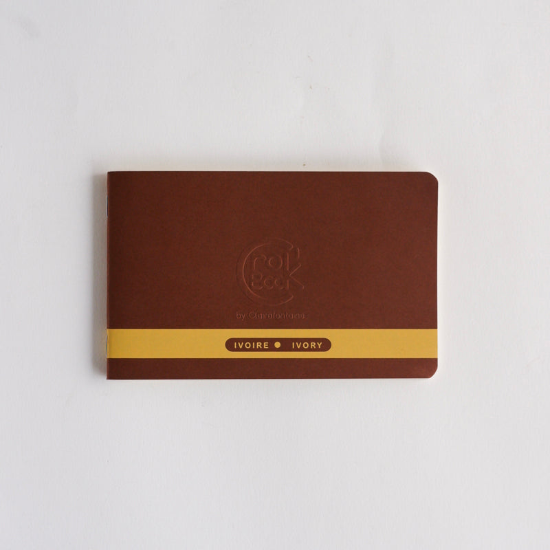 CLAIREFONTAINE Crok'Book Stapled L17x11cm 90gsm Ivory-Dark Brown Default Title