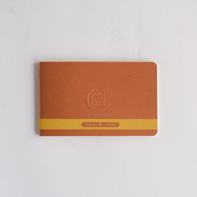 CLAIREFONTAINE Crok'Book Stapled L17x11cm 90gsm Ivory-L.Brown Default Title
