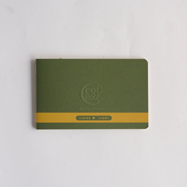 CLAIREFONTAINE Crok'Book Stapled L17x11cm 90gsm Ivory-Green Default Title