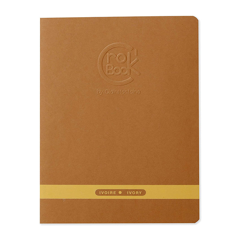 CLAIREFONTAINE Crok'Book Stapled A4 Portrait 90gsm Ivory-Light Brown Default Title