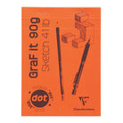CLAIREFONTAINE GraF it Pad A5 90g 80s Dot Grid White Orange Default Title