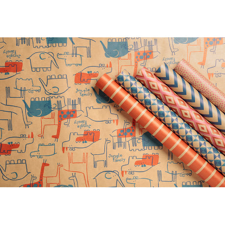 CLAIREFONTAINE Kraft Gift Wrap 60g 0.7x2m Adventura-Red Diamon Default Title