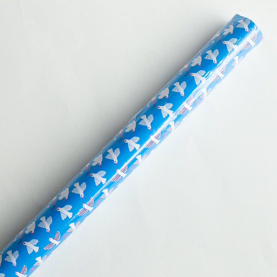 CLAIREFONTAINE UNICEF Gift Wrap 80g 0.7x2M Blue/Doves Default Title