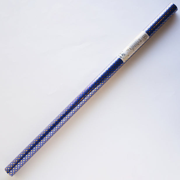 CLAIREFONTAINE Prem Gift Wrap 80g 0.7x2M Blue Night-Dots Default Title