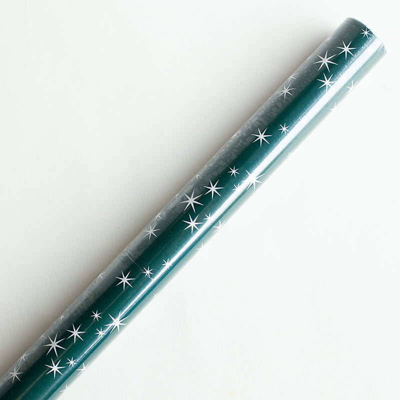 CLAIREFONTAINE Gift Wrap 80g 0.7x2M Emerald-White Stars Default Title