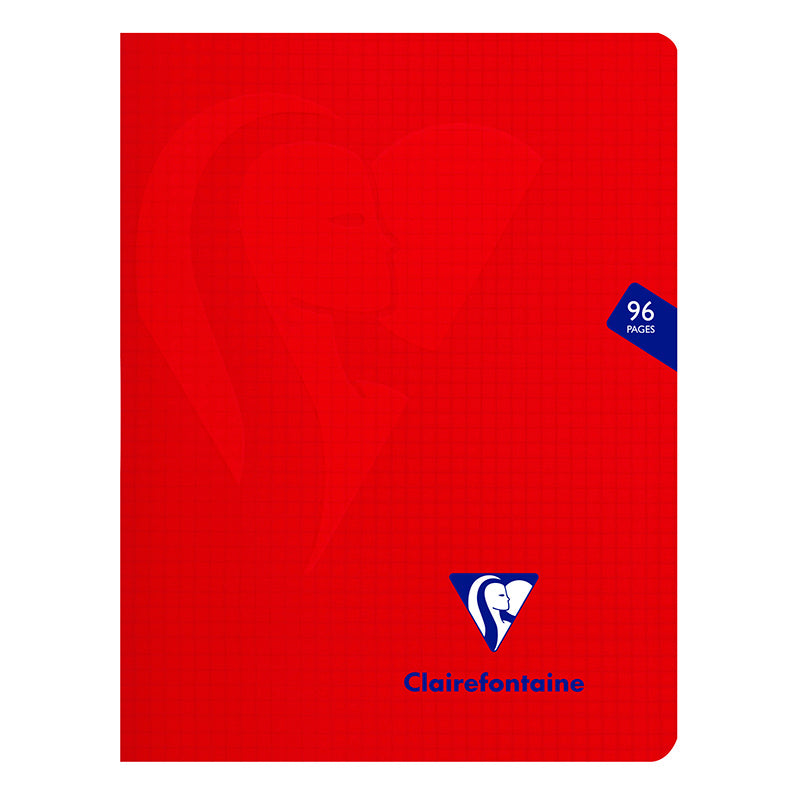 CLAIREFONTAINE Mimesys PP Notebook 17x22cm 96p 5x5 Sq Red Default Title