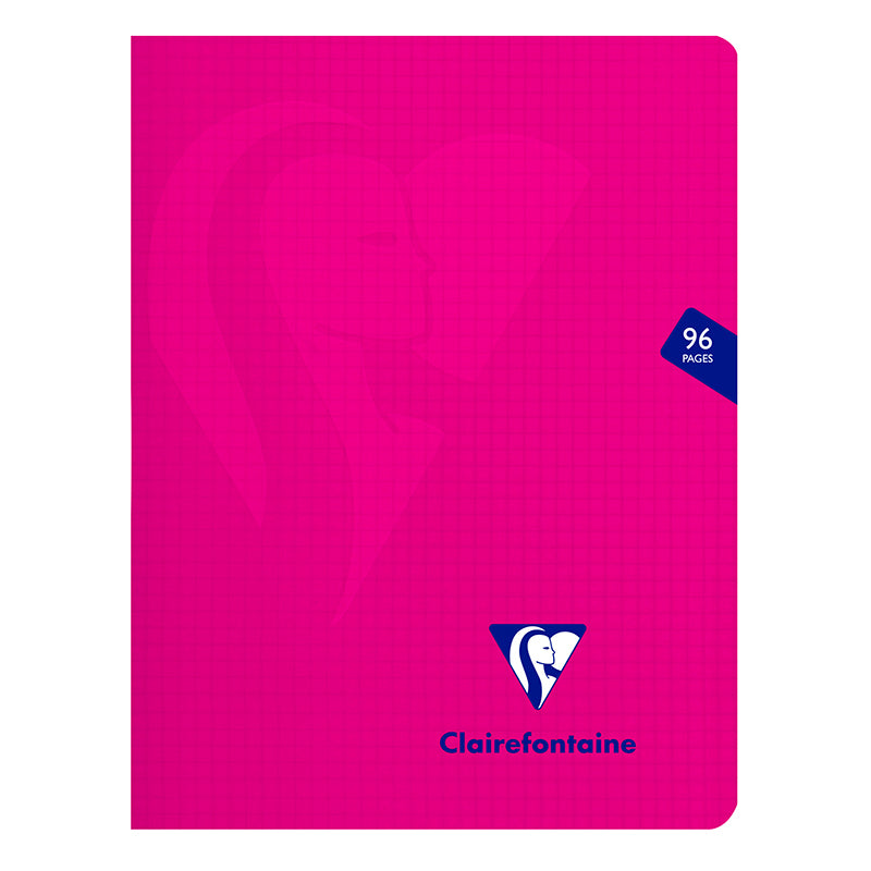 CLAIREFONTAINE Mimesys PP Notebook 17x22cm 96p 5x5 Sq Pink Default Title