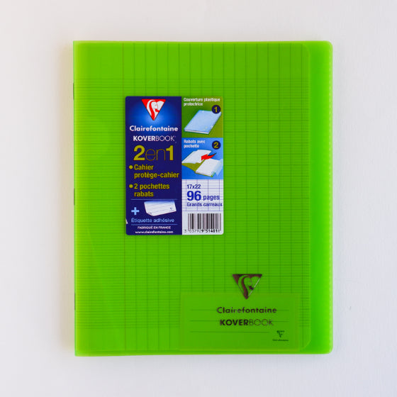 CLAIREFONTAINE Koverbook Trans. PP 17x22cm 96p Seyes Clear Green Default Title