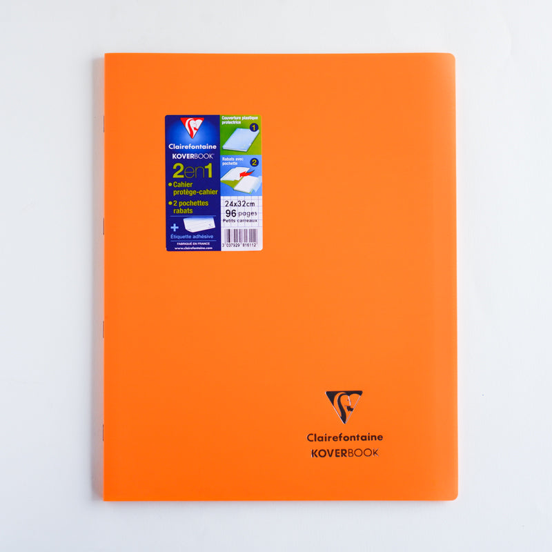 CLAIREFONTAINE Koverbook Opaque PP 24x32cm 96p 5x5 Sq Orange Default Title