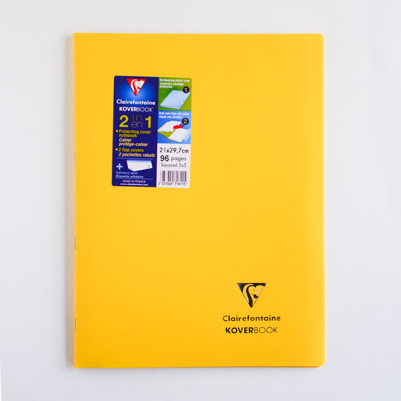 CLAIREFONTAINE Koverbook Opaque PP A4 96p 5x5 Sq Yellow Default Title