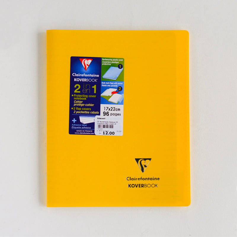 CLAIREFONTAINE Koverbook Opaque PP 17x22cm 96p Lined+M Yellow Default Title