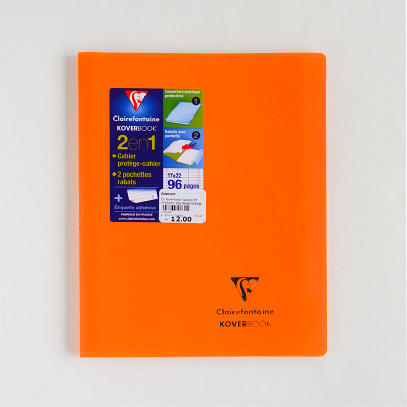 CLAIREFONTAINE Koverbook Opaque PP 17x22cm 96p Seyes Orange Default Title