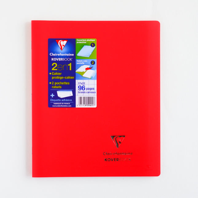 CLAIREFONTAINE Koverbook Opaque PP 17x22cm 96p Seyes Red Default Title
