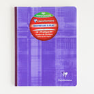 CLAIREFONTAINE Cloth Bound Notebook 17x22cm 72p Seyes Lilac