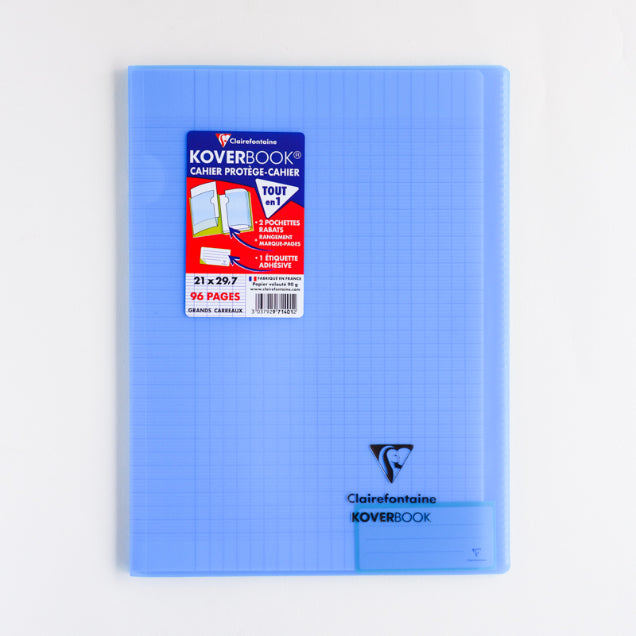 CLAIREFONTAINE Koverbook Trans. PP 21x29.7cm 96p Seyes Clear Blue Default Title