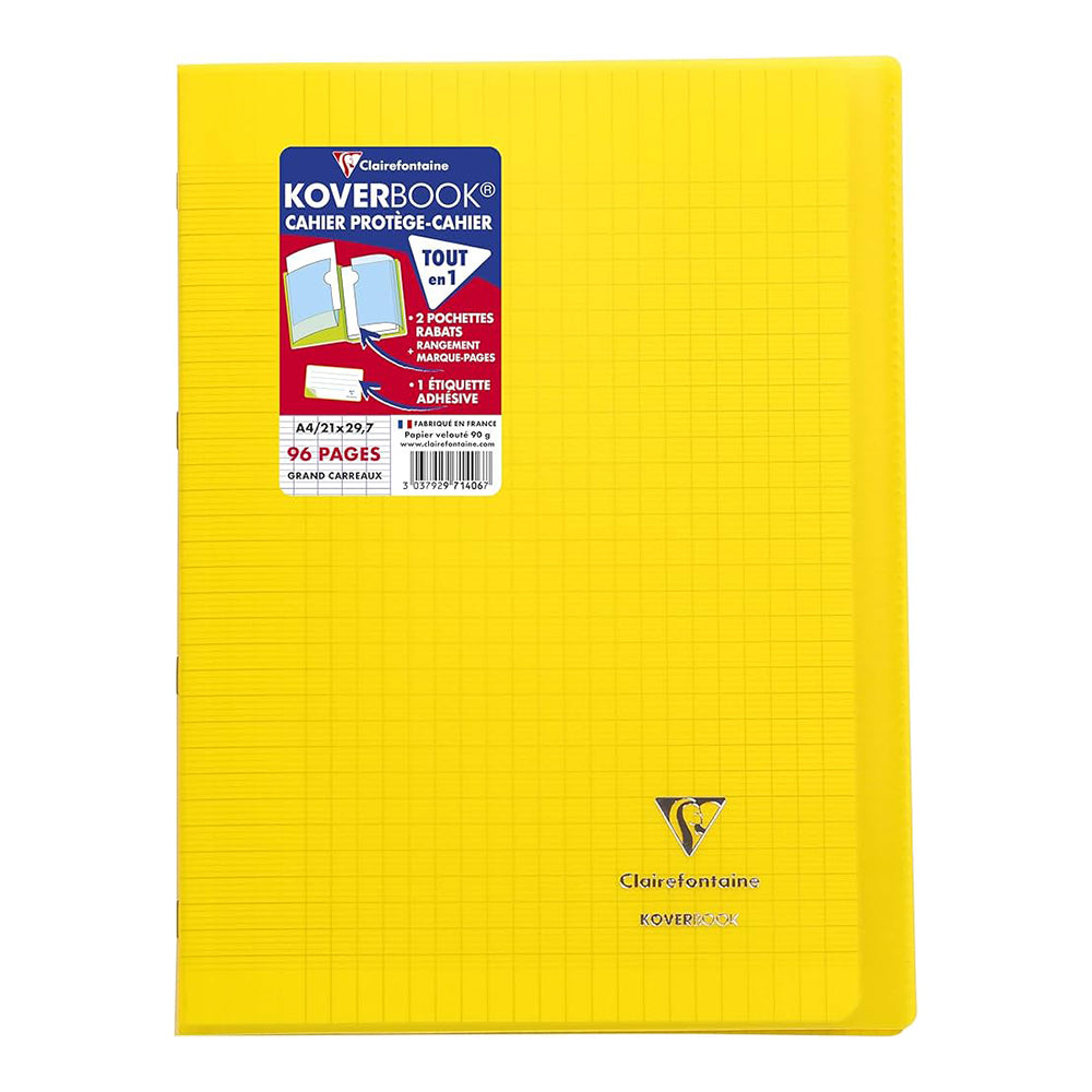 CLAIREFONTAINE Koverbook Transparent PP 21x29.7cm 96p Seyes Yellow