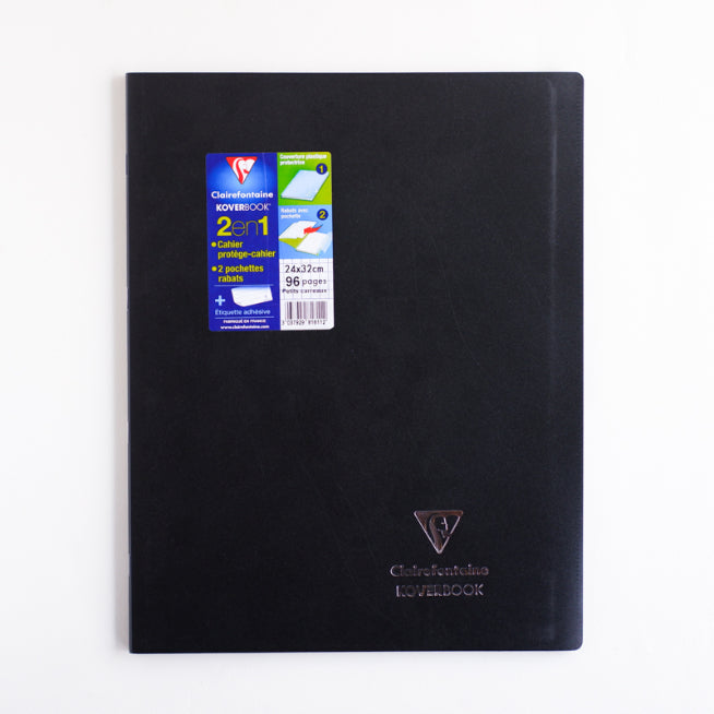CLAIREFONTAINE Koverbook Opaque PP 24x32cm 96p 5x5 Sq Black Default Title