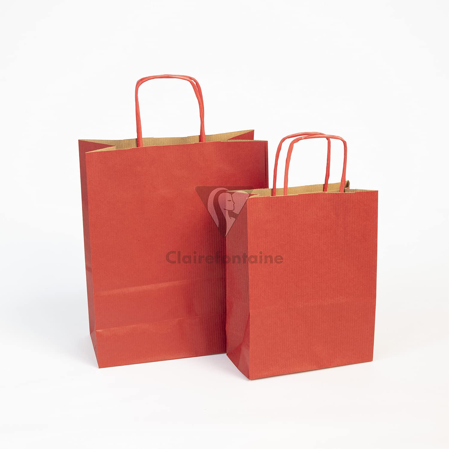 CLAIREFONTAINE Kraft Bags Ribbed Kraft 90g 22x10x29cm 1s Red Default Title