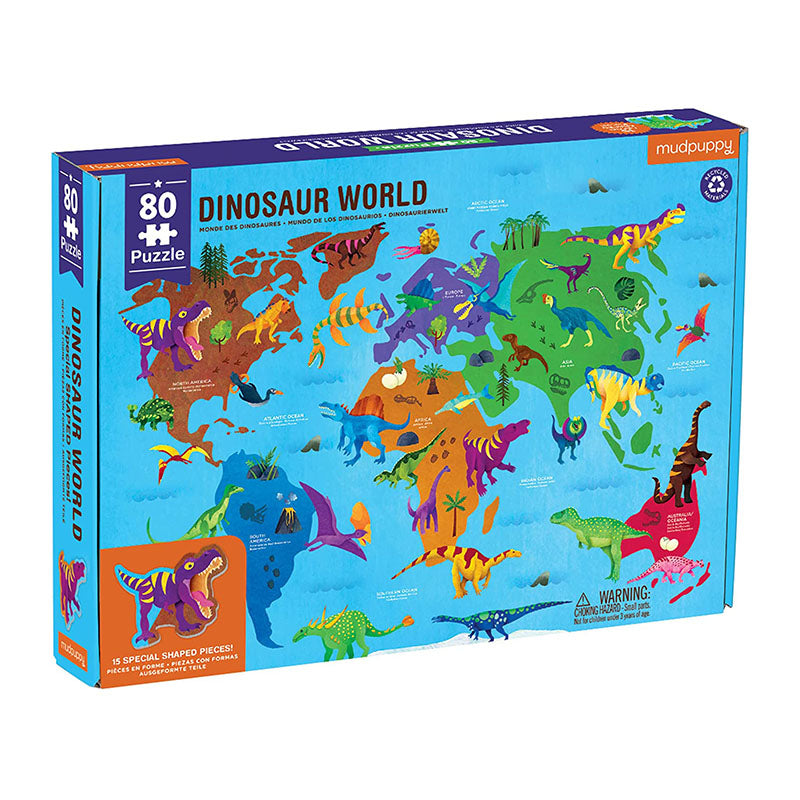 Geography Puzzle 80pc Dinosaur World 1216770