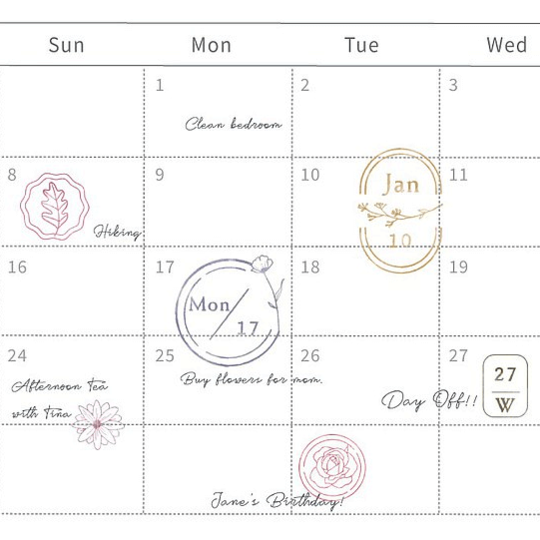 MU My Icon Clear Stamp Set No.12 Moon