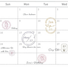 MU My Icon Clear Stamp Set No.10 Mini Leaves