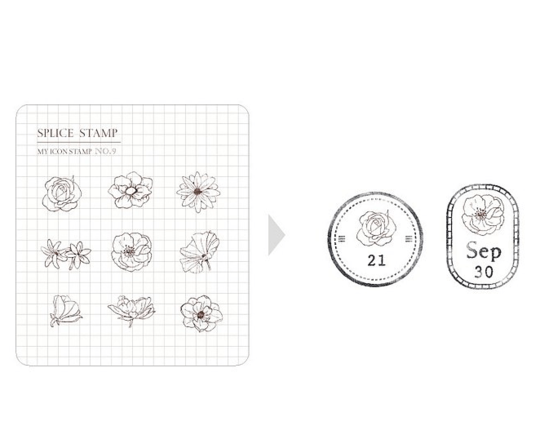 MU My Icon Clear Stamp Set No.09 Mini Flowers