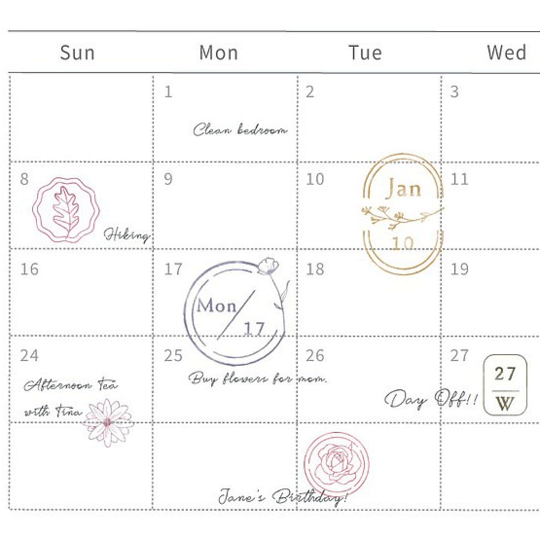 MU My Icon Clear Stamp Set No.09 Mini Flowers