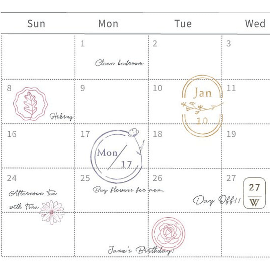 MU My Icon Clear Stamp Set No.07 Frame Series