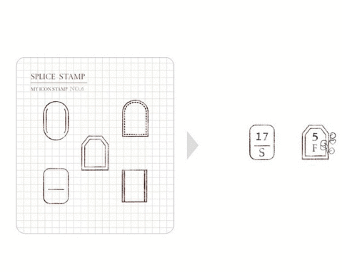 MU My Icon Clear Stamp Set No.06 Frame Series