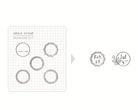 MU My Icon Clear Stamp Set No.05 Frame Series